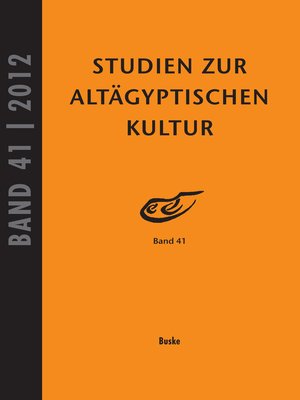 cover image of Studien zur Altägyptischen Kultur Band 41